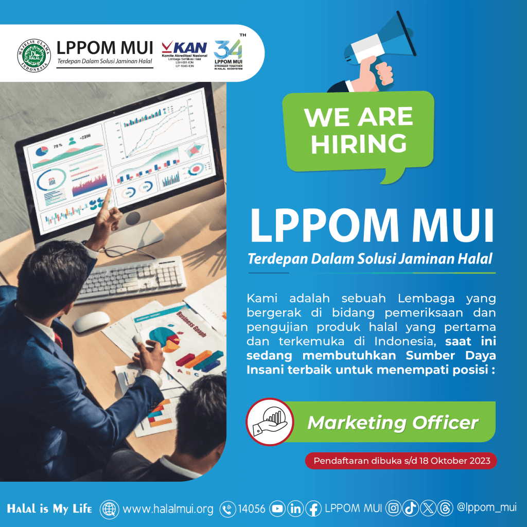 Lowongan Pekerjaan LPPOM MUI – Marketing Officer